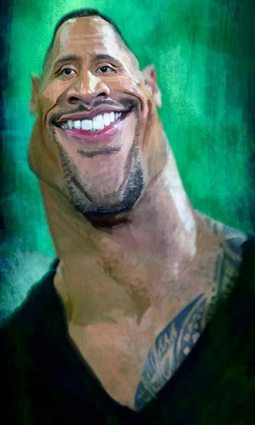 Дуэйн скала Джонсон шарж