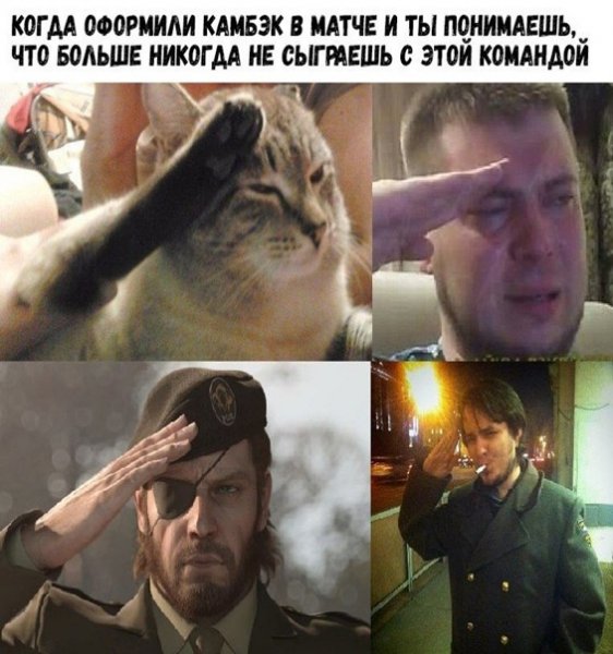 Полицейский отдает честь Мем
