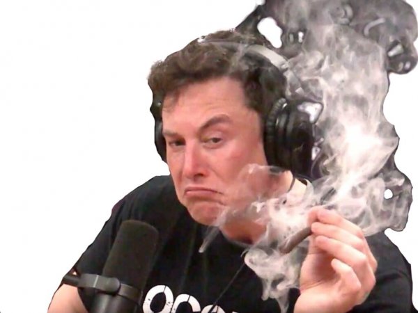 Elon Musk курит