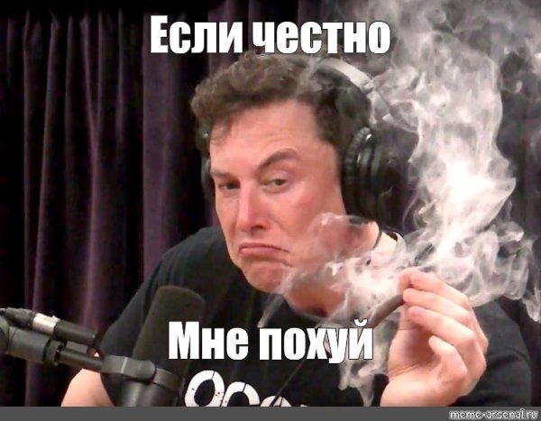 Илон Маск мемы курит