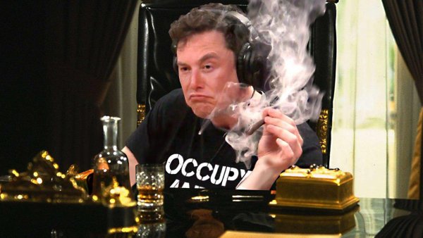 Elon Musk smoking