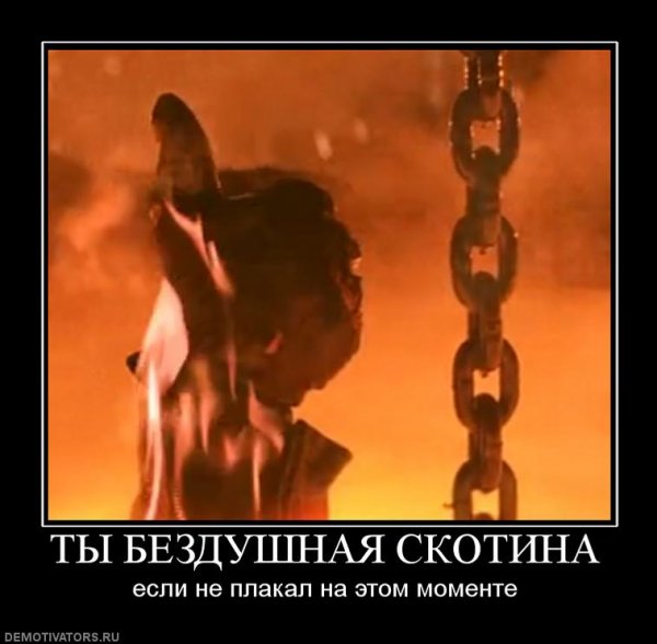 Ты бездушная скотина если не плакал