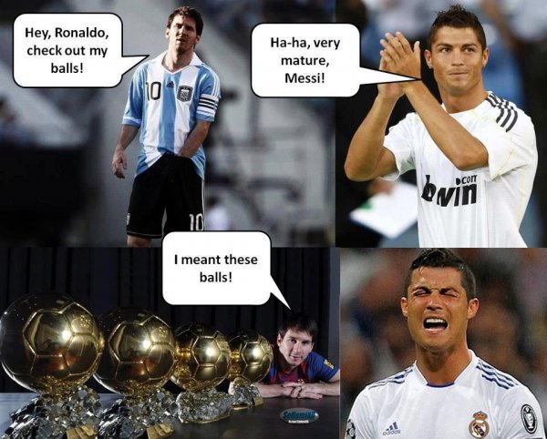 Криштиану Роналду и Месси приколы