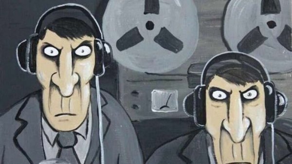 Прослушка телефона карикатура