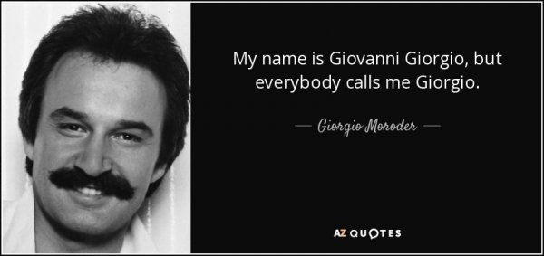 My name is Giovanni Giorgio