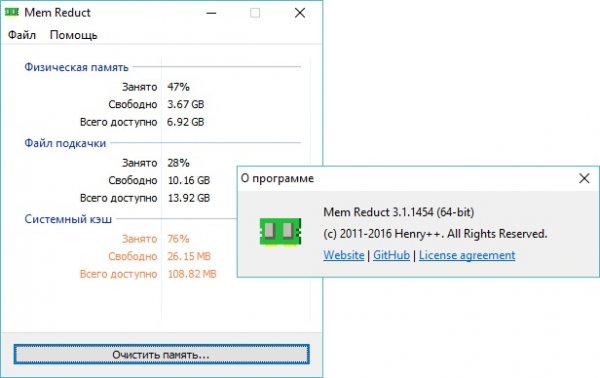 Программа для очистки оперативной памяти для Windows 7 64 bit