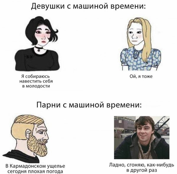 Мемы про девушек и парней сравнение