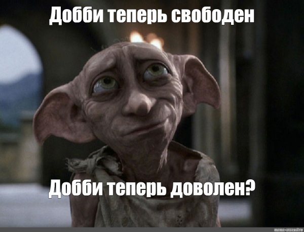 Хозяин дал Добби носок Добби свободен