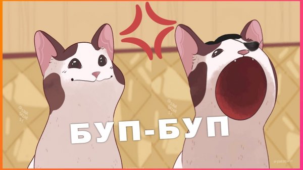 Кот широко открывает рот Мем