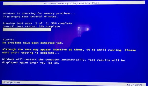 Тест памяти Windows 10