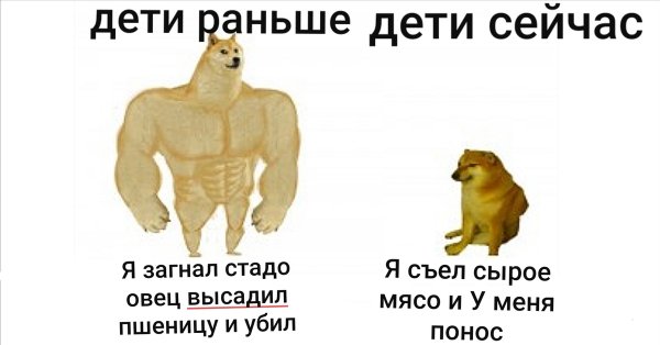 Раньше сейчас Мем