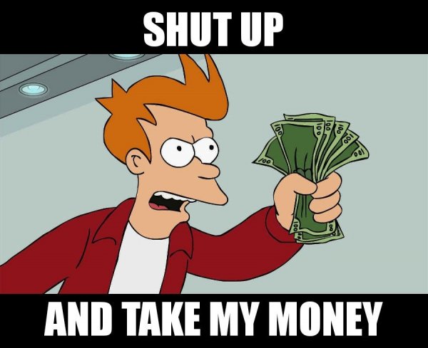 Shut up and take my money открытка