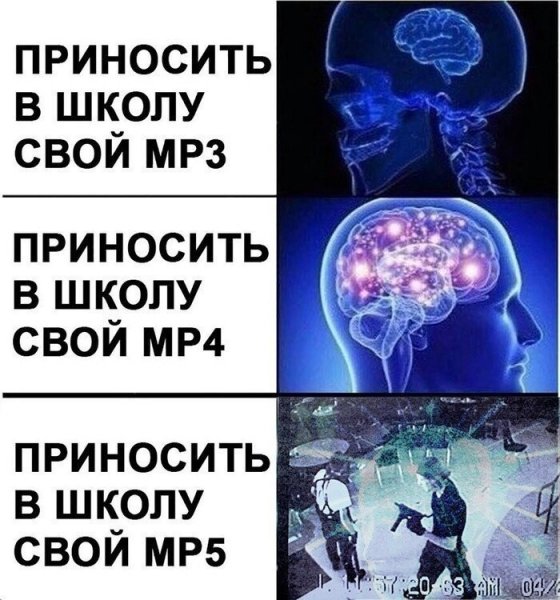 Принес в школу mp5