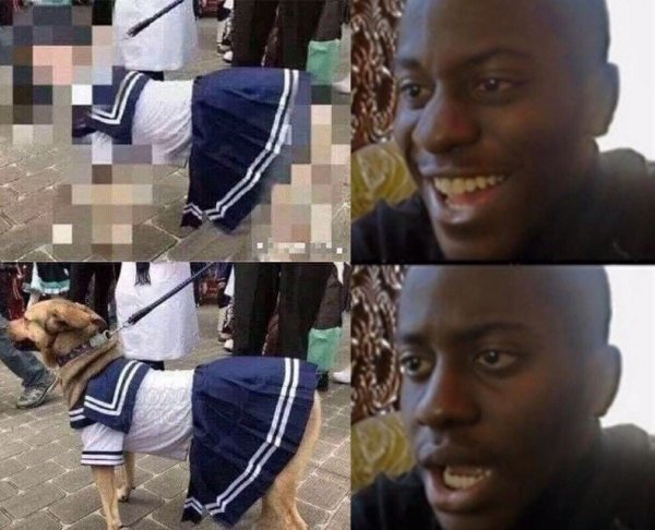 Удивлённый негр Мем