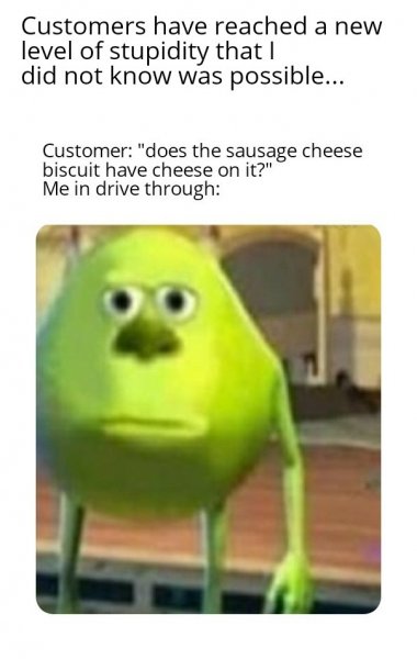 Майк Вазовски с лицом Салли и Салли с лицом майка