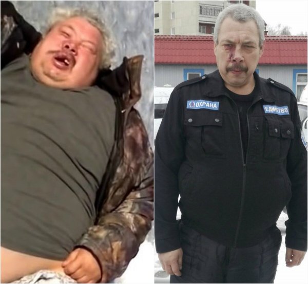 Толстый мужик на льду ага