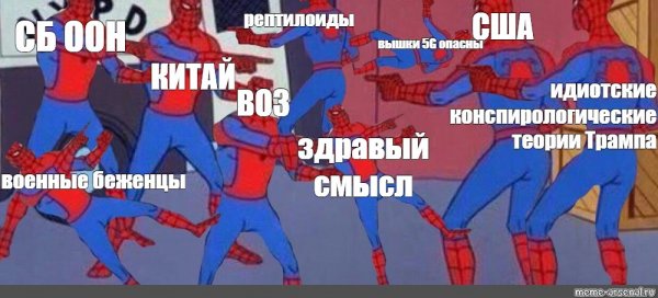 Спайдермен Мем 5 человек