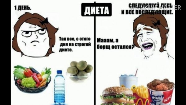 Комиксы про диету