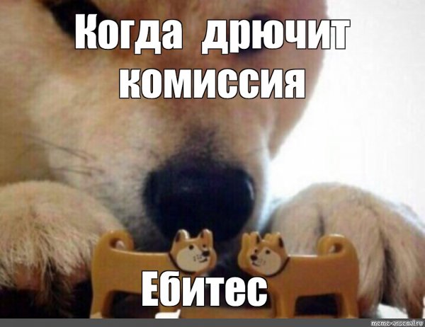 Мем собака и фигурки