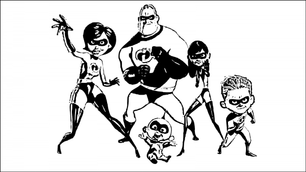 Раскраска эластика Суперсемейка 2