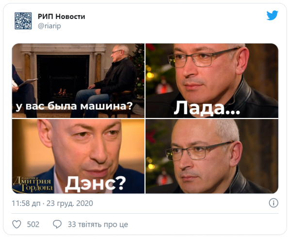 Гордон Барак Обама Ходорковский