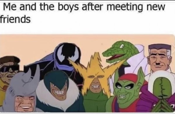 Зловещая шестерка Мем с пацанами