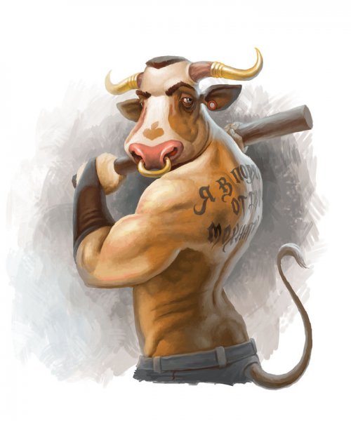 Прикольный бычок