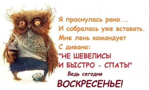 Доброе утро воскресенье прикольные