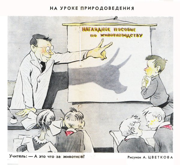Советские карикатуры на учителей