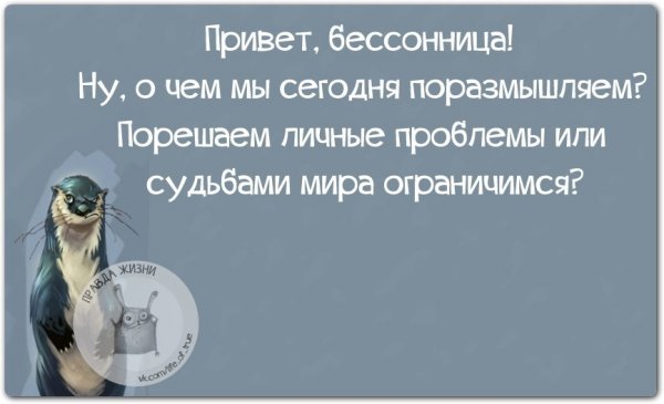 Смешные высказывания про бессонницу