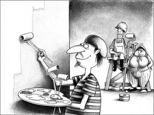 Ремонт квартир карикатура