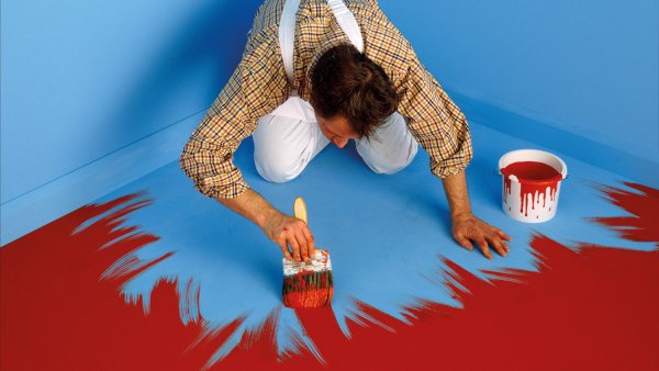 Крашенный маляром пол