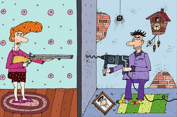 Ремонт квартир карикатура