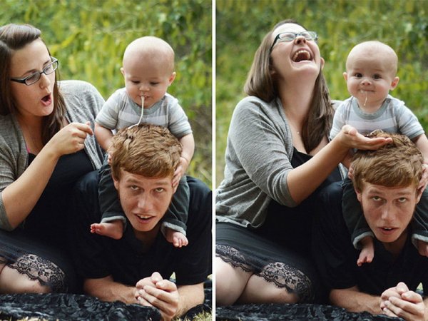 Прикольные семейные фотосессии