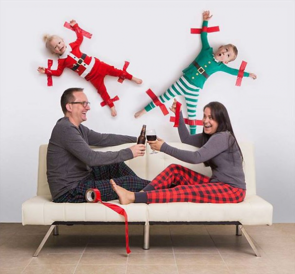 Новогодняя фотосессия креатив