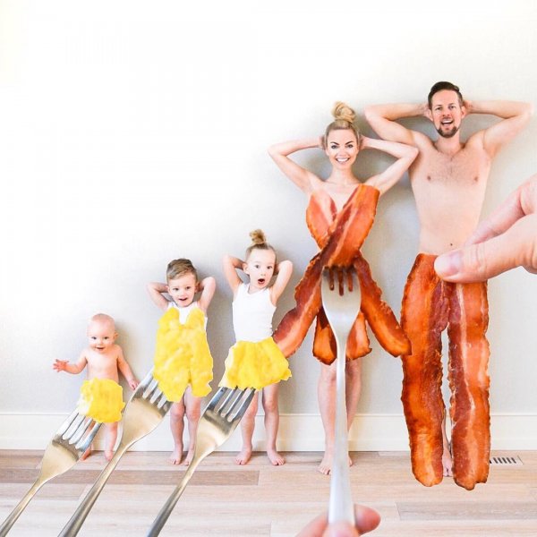 Веселая семейная фотосессия