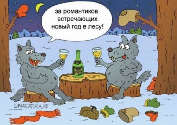 Карикатура новый год