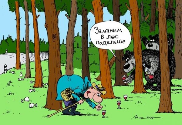 Грибник карикатура