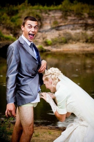 Прикольная фотосессия на свадьбу