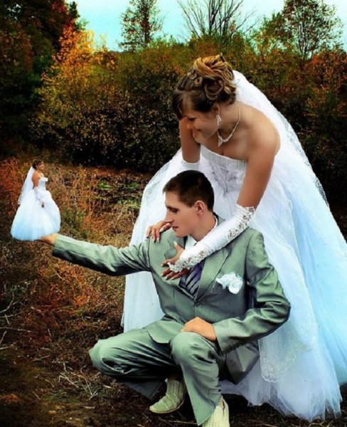 Веселая Свадебная фотосессия