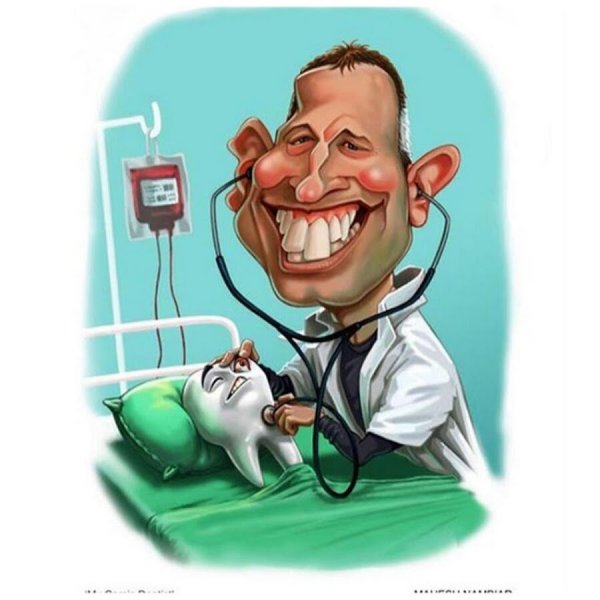 Зубной врач карикатура