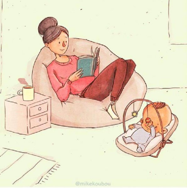 Смешные иллюстрации про материнство