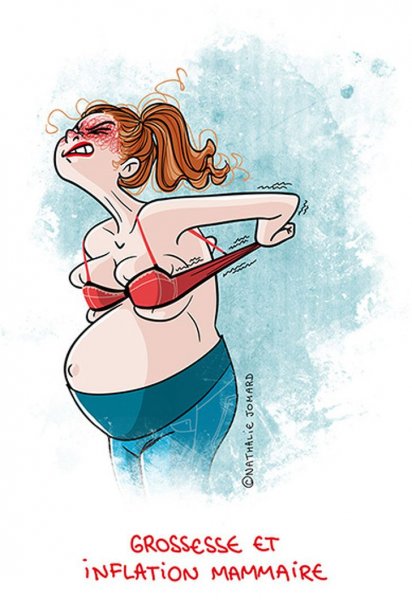 Карикатура беременная женщина