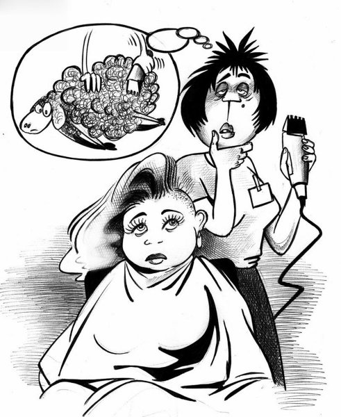 Парикмахерская карикатура