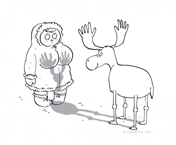Лось карикатура