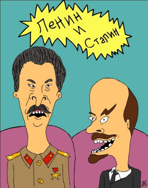 Ленин и Сталин карикатура