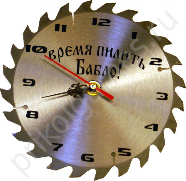 Часы в виде пильного диска