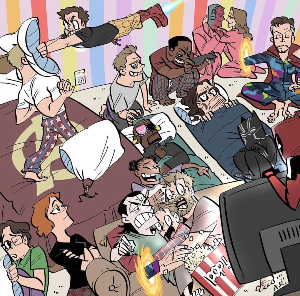 Мстители смешные арты