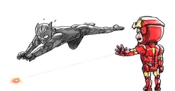 Железный человек и черная пантера