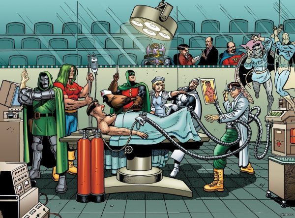 Смешные комиксы о супергероях